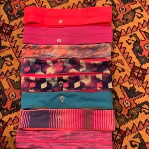 Lot of 13 headbands lululemon, Ivivva, ua, more